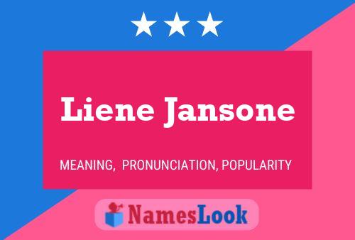 Liene Jansone பெயர் போஸ்டர்