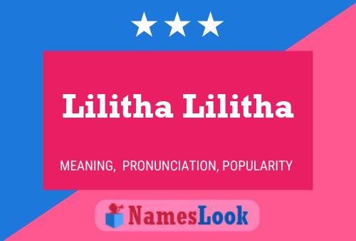 Lilitha Lilitha பெயர் போஸ்டர்