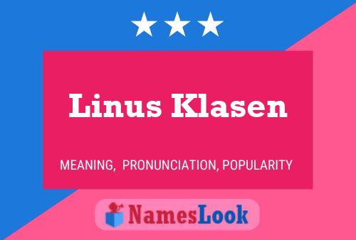 Linus Klasen பெயர் போஸ்டர்