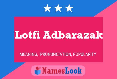 Lotfi Adbarazak பெயர் போஸ்டர்