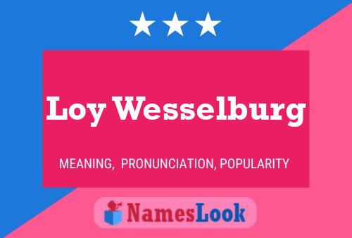 Loy Wesselburg பெயர் போஸ்டர்