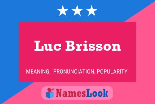 Luc Brisson பெயர் போஸ்டர்