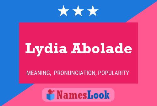 Lydia Abolade பெயர் போஸ்டர்