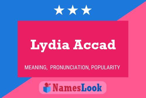 Lydia Accad பெயர் போஸ்டர்