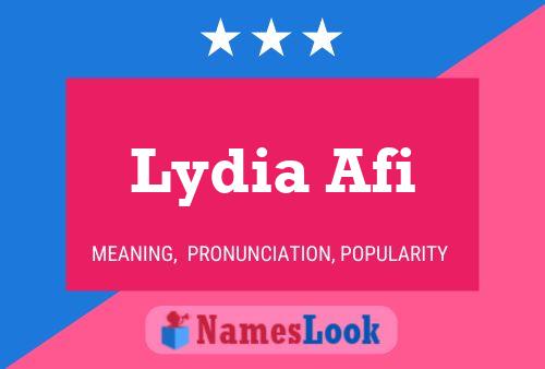 Lydia Afi பெயர் போஸ்டர்