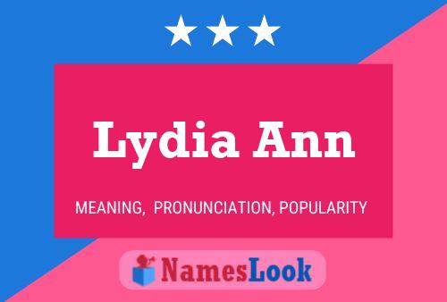 Lydia Ann பெயர் போஸ்டர்