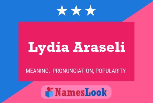 Lydia Araseli பெயர் போஸ்டர்