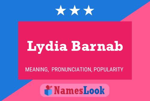 Lydia Barnab பெயர் போஸ்டர்