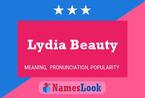 Lydia Beauty பெயர் போஸ்டர்