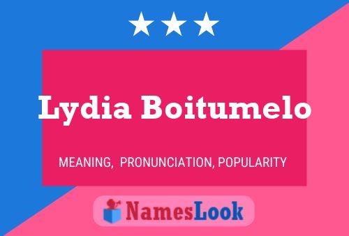 Lydia Boitumelo பெயர் போஸ்டர்