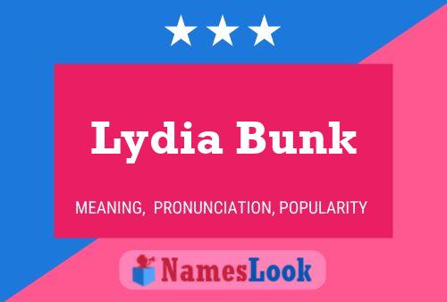 Lydia Bunk பெயர் போஸ்டர்