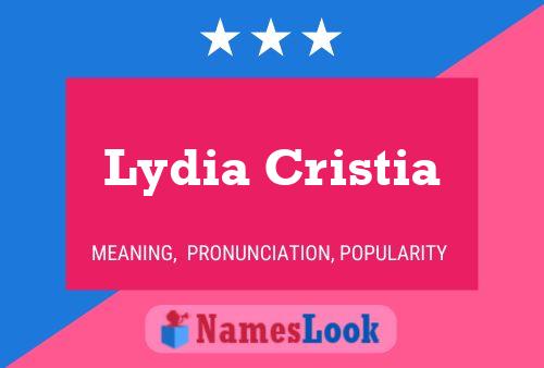 Lydia Cristia பெயர் போஸ்டர்