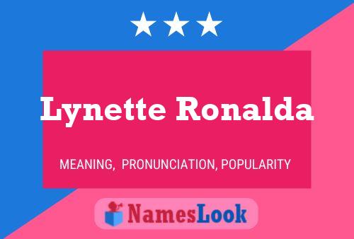 Lynette Ronalda பெயர் போஸ்டர்