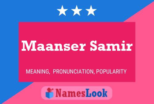 Maanser Samir பெயர் போஸ்டர்