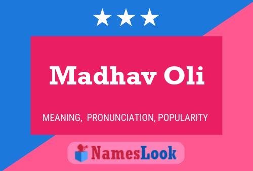 Madhav Oli பெயர் போஸ்டர்