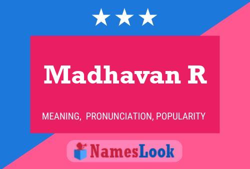 Madhavan R பெயர் போஸ்டர்