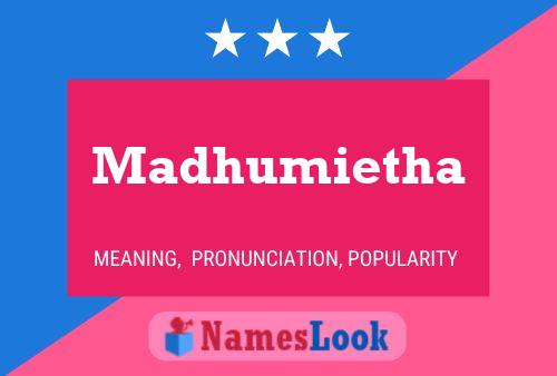 Madhumietha பெயர் போஸ்டர்