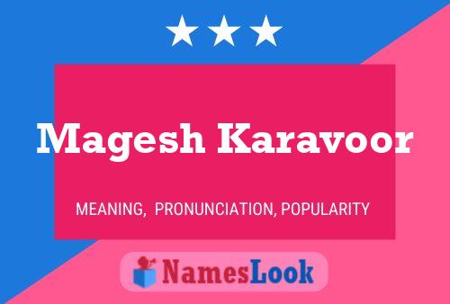 Magesh Karavoor பெயர் போஸ்டர்