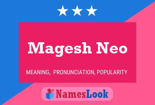 Magesh Neo பெயர் போஸ்டர்