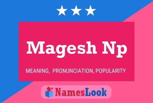 Magesh Np பெயர் போஸ்டர்