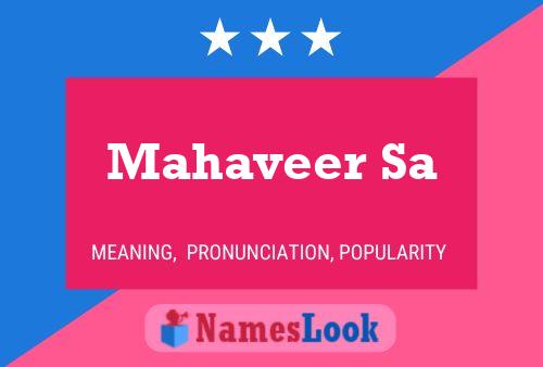 Mahaveer Sa பெயர் போஸ்டர்