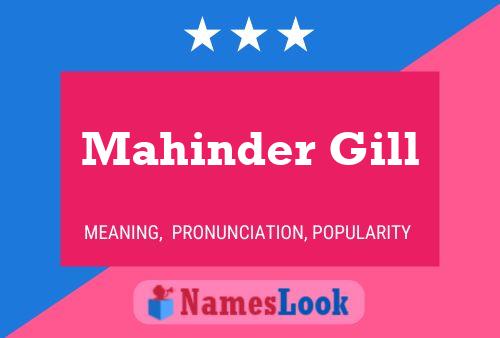 Mahinder Gill பெயர் போஸ்டர்