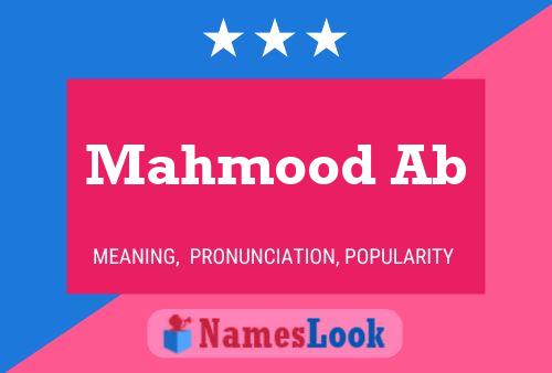 Mahmood Ab பெயர் போஸ்டர்