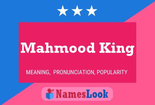 Mahmood King பெயர் போஸ்டர்