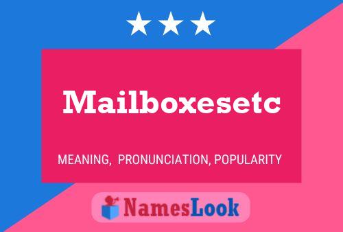 Mailboxesetc பெயர் போஸ்டர்