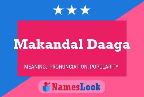 Makandal Daaga பெயர் போஸ்டர்