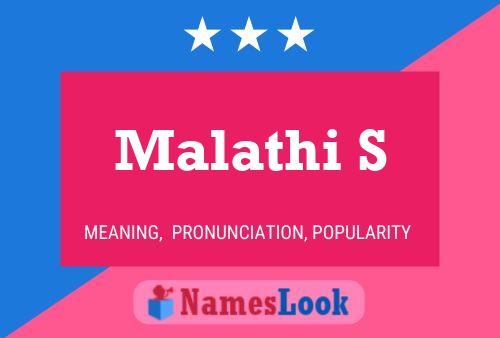 Malathi S பெயர் போஸ்டர்