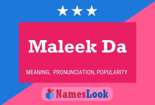 Maleek Da பெயர் போஸ்டர்