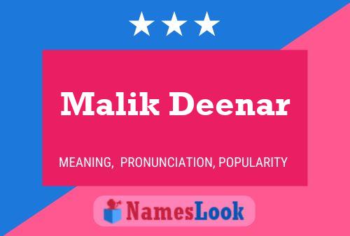 Malik Deenar பெயர் போஸ்டர்