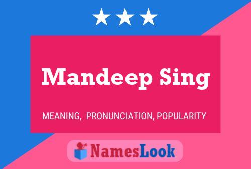 Mandeep Sing பெயர் போஸ்டர்