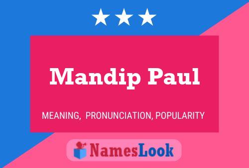 Mandip Paul பெயர் போஸ்டர்