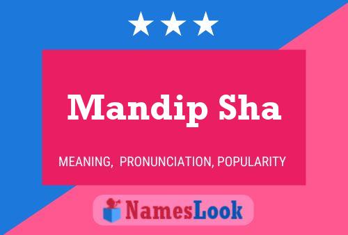 Mandip Sha பெயர் போஸ்டர்