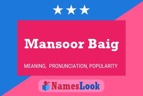 Mansoor Baig பெயர் போஸ்டர்