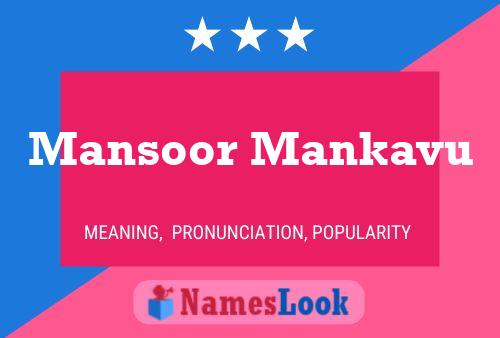 Mansoor Mankavu பெயர் போஸ்டர்