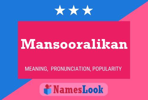 Mansooralikan பெயர் போஸ்டர்