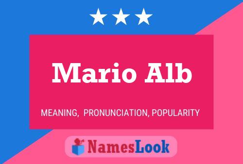 Mario Alb பெயர் போஸ்டர்