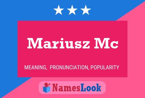 Mariusz Mc பெயர் போஸ்டர்