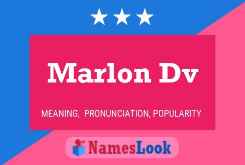 Marlon Dv பெயர் போஸ்டர்