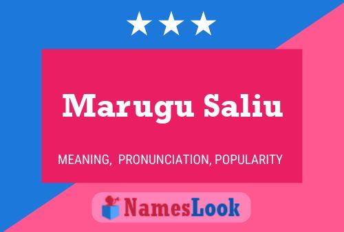 Marugu Saliu பெயர் போஸ்டர்