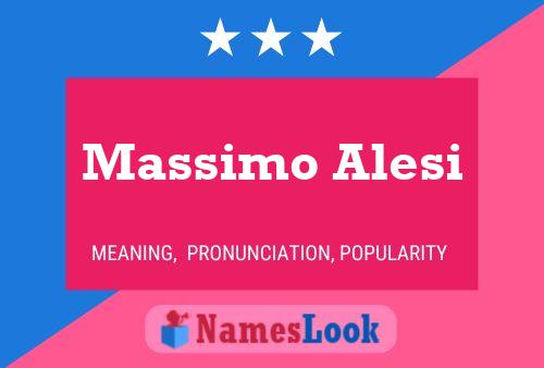 Massimo Alesi பெயர் போஸ்டர்