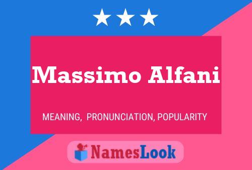 Massimo Alfani பெயர் போஸ்டர்