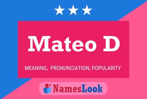 Mateo D பெயர் போஸ்டர்