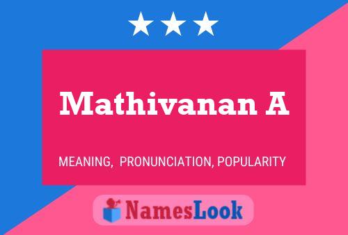 Mathivanan A பெயர் போஸ்டர்