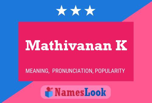 Mathivanan K பெயர் போஸ்டர்