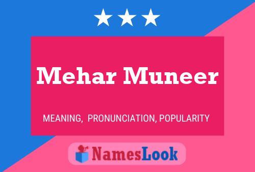 Mehar Muneer பெயர் போஸ்டர்