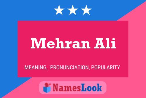 Mehran Ali பெயர் போஸ்டர்